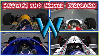 Monaco and Williams Evolution 19502023  Onboard  rFactor  Engine Sound [upl. by Kamerman803]