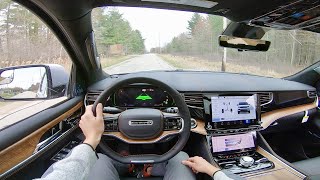 2022 Jeep Grand Wagoneer Series III POV ASMR  Walkaround and Test Drive [upl. by Bremble]