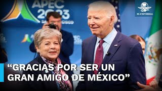 Alicia Bárcena manda mensaje a Biden tras bajarse de la candidatura [upl. by Mutat884]