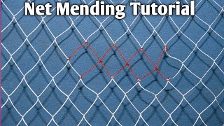 Net Mending Tutorial  Fishing Net Repair  Net Mending [upl. by Tibbetts]