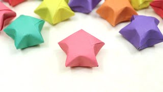 How to Make Lucky Paper Stars  Origami Lucky Star Tutorial [upl. by Ardene]