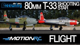 Freewing T33 Shooting Star 80mm EDF Jet  Flight  Motion RC [upl. by Amr]