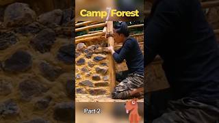 Building survival shelters in the forest Part 2 [upl. by Darda]