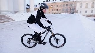 Winter Biking in Helsinki  FINLAND [upl. by Leohcin]