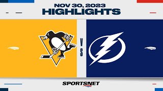 NHL Highlights  Penguins vs Lightning  November 30 2023 [upl. by Anitsuj]