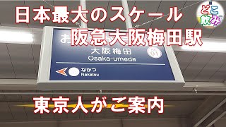 【日本最大】凄いぞ阪急大阪梅田駅、豪快！３線同時発進 その魅力を、東京人が紹介 [upl. by Rafferty461]