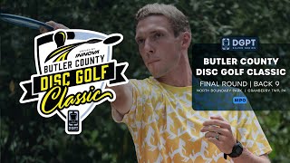 Final Round Back 9  MPO ShotbyShot Coverage  Butler County Disc Golf Classic [upl. by Atnwahsal]