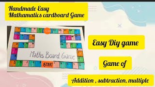 Maths board game of Addition  subtraction and Multiply  Easy board game of maths  Maths game [upl. by Rolyat95]