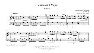 Beethoven  Sonatina in F Major Anh 5  Rondo [upl. by Gizela795]