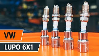 How to change spark plug on VW LUPO 6x1 TUTORIAL AUTODOC [upl. by Levitus]