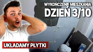 PŁYTKI W ŁAZIENCE JAKI KLEJ DO PŁYTEK ZABUDOWA LED KUCIE  REMONT MIESZKANIA 3 DZIEŃ [upl. by Novah]