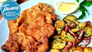 Das perfekte Schnitzel in 5 Schritten So gelingt ein Kalbsschnitzel  Abenteuer Leben  Kabel Eins [upl. by Alyakcim]