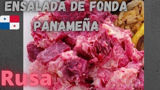 Como Hacer Ensalada de Papas con Remolacha Panameña 🇵🇦  Russian Potato Salad [upl. by Marentic]