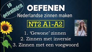 Test je Nederlands A1A2 Zinnen maken met inversie  voegwoord Practice video word order NT2 [upl. by Herrington]