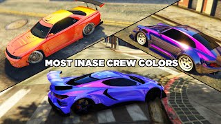 TOP 10 BEST CREW COLORS IN GTA 5 ONLINE [upl. by Anelat]