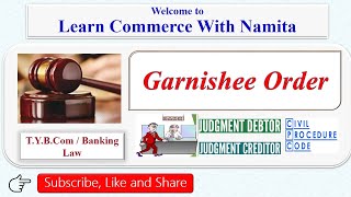 Garnishee OrderJudgement Debtor Creditor Banking JAIIBPOClerk Exam TYBCOM Banking Law [upl. by Araminta747]