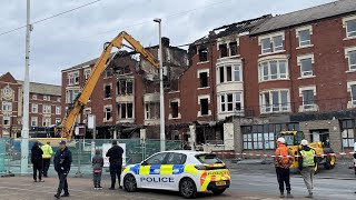 Blackpool Hotel 🏨 Demolition Underway [upl. by Nnylylloh]