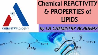 Physical and Chemical Properties of Lipids Iodine and Acid number of Lipids Grade 12 [upl. by Neyuh]