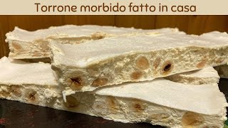 Torrone morbido fatto in casa  Le video ricette di Lara [upl. by Adnilre]