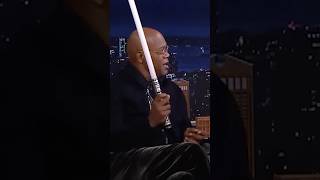 Sam Jackson amp Jimmy Fallon Has A Lightsaber Fight [upl. by Jude589]