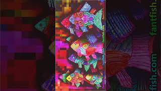 Fish art 49 cuteart appeasement colourful vibrant relaxationart psychedelic [upl. by Wurst]