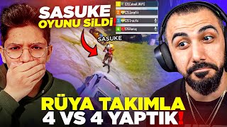 EKİPLE CEZALI 4 VS 4 😱 KENDİ RÜYA 4LÜMÜ KURDUM SASUKEYE OYUN SİLDİRDİLER  PUBG MOBILE [upl. by Oberg595]