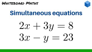 Solving simultaneous equations by elimination [upl. by Eenaj]