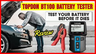 Topdon BT100 12V Car amp Truck Battery Load Tester amp Charging System Analyzer [upl. by Nysa65]