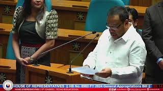 19th Congress 2nd Regular Session 26 Budget  HB No 8980 FY 2024 General Appropriations Bill 11 [upl. by Ajnin]