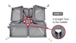 Instruction video Doradotey Playpen WL001 large baby playpen [upl. by Ademla819]