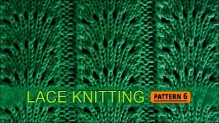 Fan Flare Stitch  Lace Knitting Pattern 6 [upl. by Ennairb]