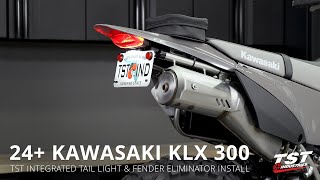 How to Install Integrated Tail Light amp Fender Eliminator on 2024 Kawasaki KLX 300 by TST Industries [upl. by Ylrrad]