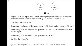 Mechanics M1 January 2024 Question 2 IAL WME 0101 Pearson Edexcel Explained Momentum and Impulse [upl. by Aziul]