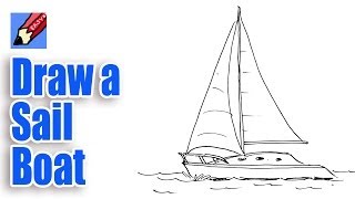 How to draw a sailboat real easy [upl. by Crawford862]