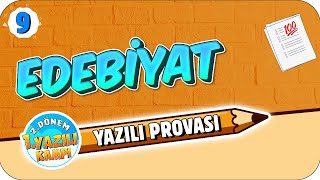 9 Sınıf Edebiyat 2Dönem 1Yazılıya Hazırlık 2022 [upl. by Dyolf]