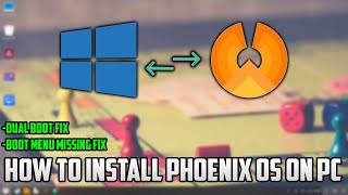 How To Install Phoenix OS On PC  Dual Boot Fix  UefiGPT Partition [upl. by Smaj489]