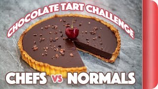 Making a Chocolate Tart WITHOUT the recipe Chefs vs Normal Guys  Sorted Food [upl. by Yarehs]