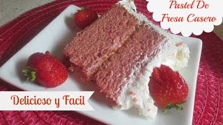 Pastel De Fresa Casero Riquísimo y Fácil de hacer   Madelins Cakes [upl. by Jeri]