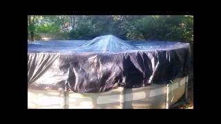 How to inexpensively Winterize an Intex above ground pool Intex presentation Professional how to [upl. by Eittam]