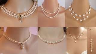 Simple amp light weight Pearl necklace designsroyal pearl necklace set designs  latest pearl jewelry [upl. by Finnegan781]