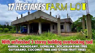 VA4324 Unfinished 3 storey building 17 hectares farm lot with overlooking view and fruit trees [upl. by Adlaremse]