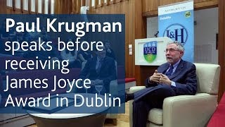 Prof Paul Krugman delivers speech to UCD Literary amp Historical Society [upl. by Mossberg]