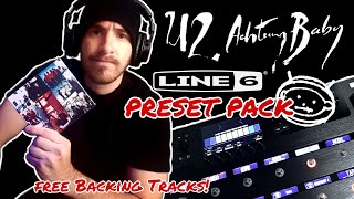 Line 6 Helix Guitar Patch The Edge U2 Achtung Baby Preset Pack  Free Backing Tracks [upl. by Dafna187]