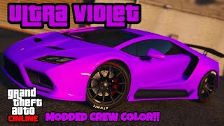 quotULTRA VIOLETquot Modded CREW Color HEX CODE  GTA ONLINE [upl. by Attenwahs]