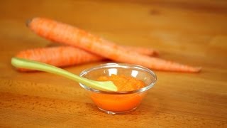 How to Make Carrot Puree for Babies  Baby Food [upl. by Natsud]