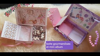 double boite  gourmande et mini album scrapbooking DIYscrap [upl. by Fiedler]