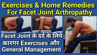 Facet Joint Arthropathy Stretches and Exercises in Hindi  Facet Joint Syndrome  Home Remedy [upl. by Oinotnanauj]