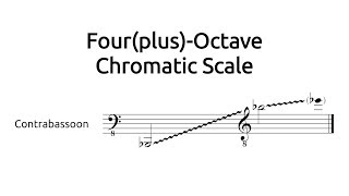 Contrabassoon FourplusOctave Chromatic Scale [upl. by Yajet]