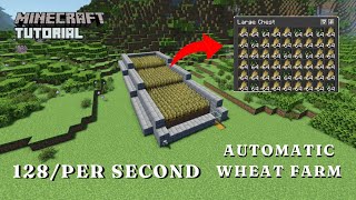 How To Make A Automatic Wheat Farm in Minecraft 121 [upl. by Oicirtap]