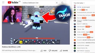 I trolled my Girlfriends LIVESTREAM in Roblox Bedwars [upl. by Terese]